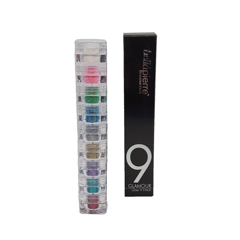 Bellapierre GLAMOUR Natural Mineral Makeup 9 Color Eyeshadow Glitter Stack